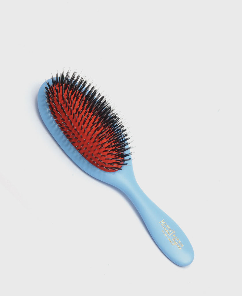 Handy Boar Bristle & Nylon Hairbrush - Blue