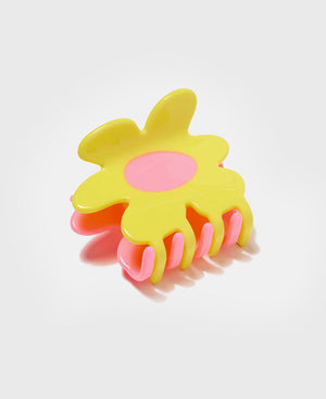 FLOWER CLAW - YELLOW & PINK