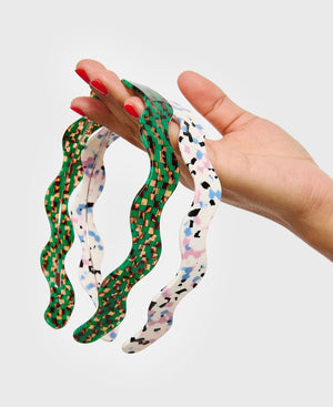 WAVY HEADBAND - TERRAZZO