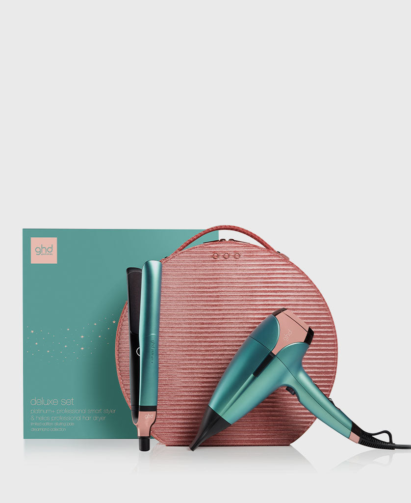 Gift Set Ghd Blue Straightener Ghd Deluxe Ghd Hairdryer And